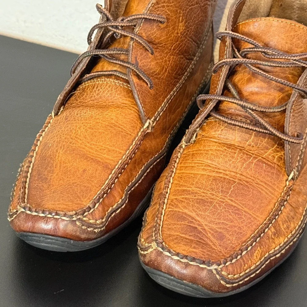 LL Bean Signature Jackman Ranger Moccasin Chukka Boots Mens 11.5 Brown Leather